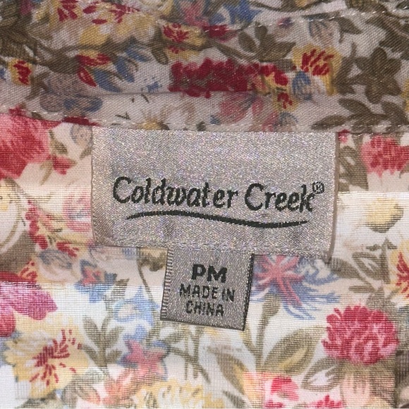 (Coldwater Creek) PM Floral Button-Down - Picture 2 of 7